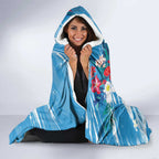 Australian Possum Eucalyptus Blossom Hooded Blanket Christmas Vibe - Aussie Hoodie