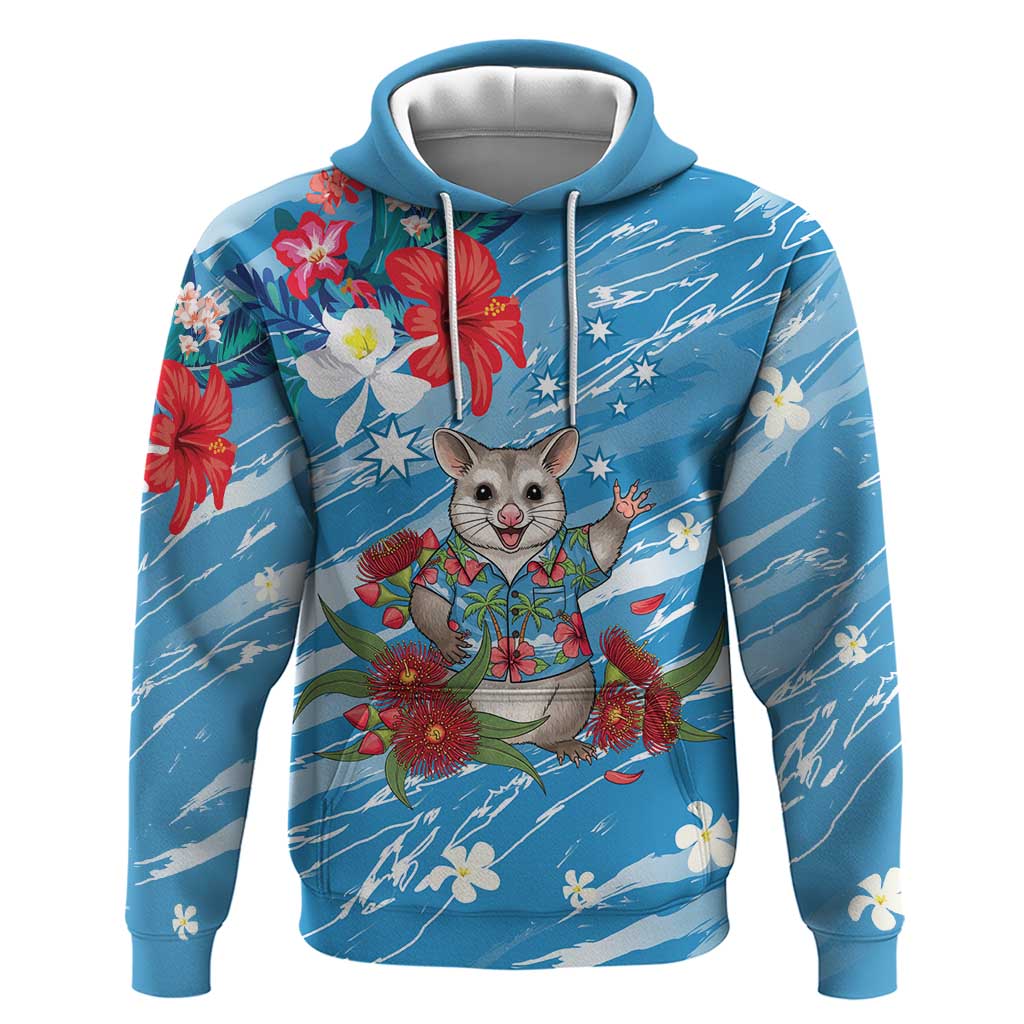 Australian Possum Eucalyptus Blossom Hoodie Christmas Vibe - Aussie Hoodie