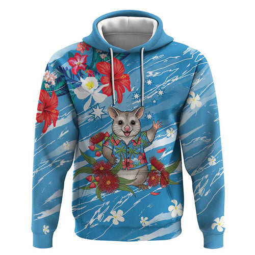 Australian Possum Eucalyptus Blossom Hoodie Christmas Vibe - Aussie Hoodie