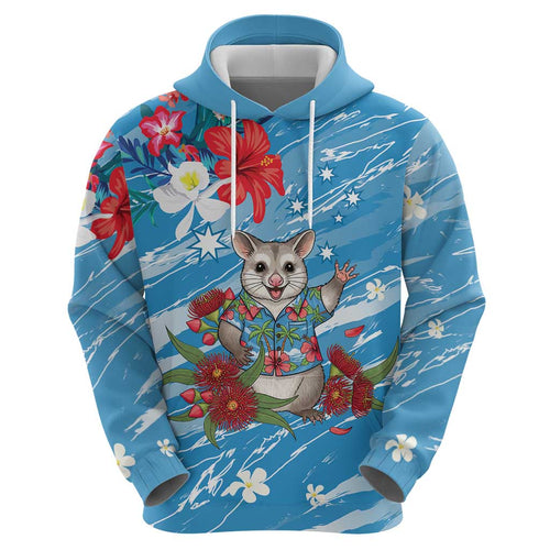 Australian Possum Eucalyptus Blossom Hoodie Christmas Vibe - Aussie Hoodie