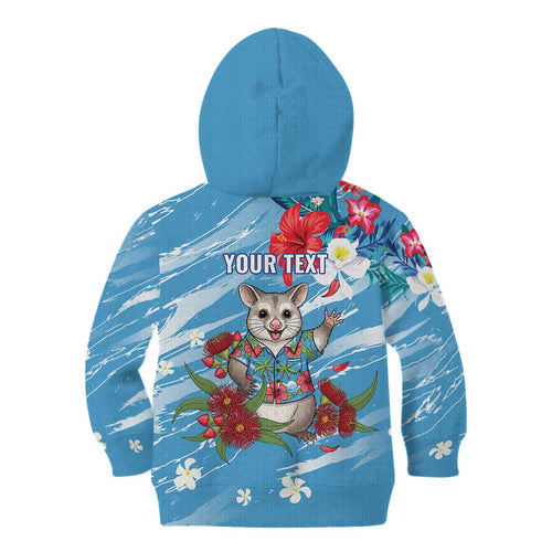 Australian Possum Eucalyptus Blossom Kid Hoodie Christmas Vibe - Aussie Hoodie