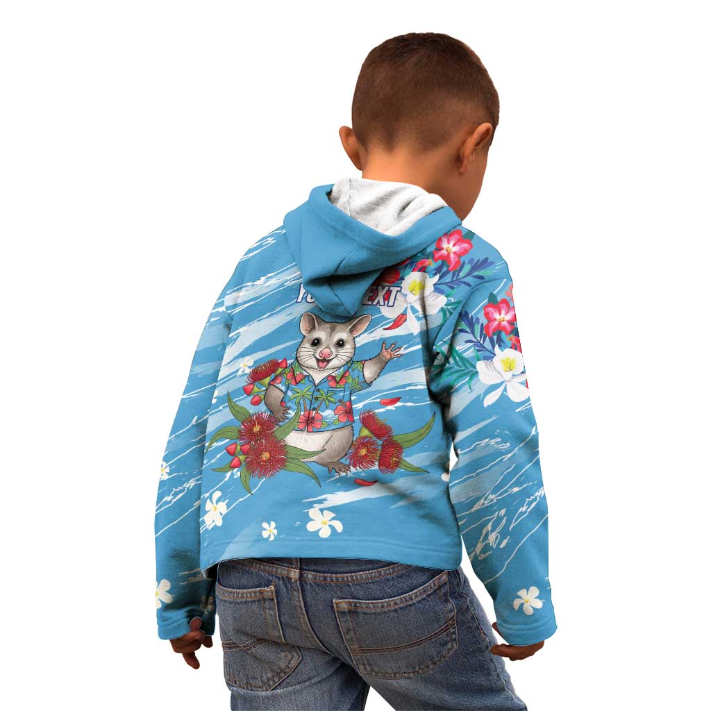 Australian Possum Eucalyptus Blossom Kid Hoodie Christmas Vibe - Aussie Hoodie