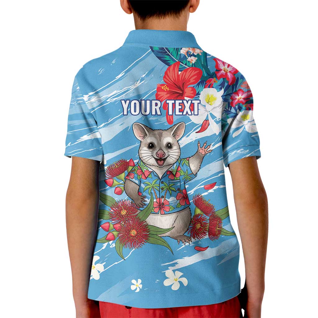Australian Possum Eucalyptus Blossom Kid Polo Shirt Christmas Vibe - Aussie Hoodie