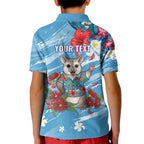 Australian Possum Eucalyptus Blossom Kid Polo Shirt Christmas Vibe - Aussie Hoodie
