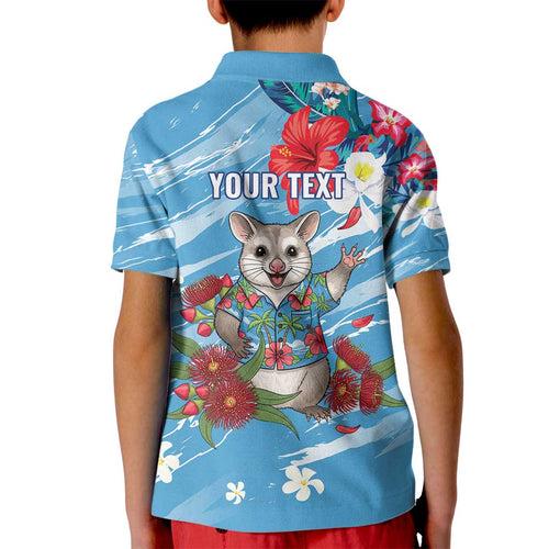 Australian Possum Eucalyptus Blossom Kid Polo Shirt Christmas Vibe - Aussie Hoodie