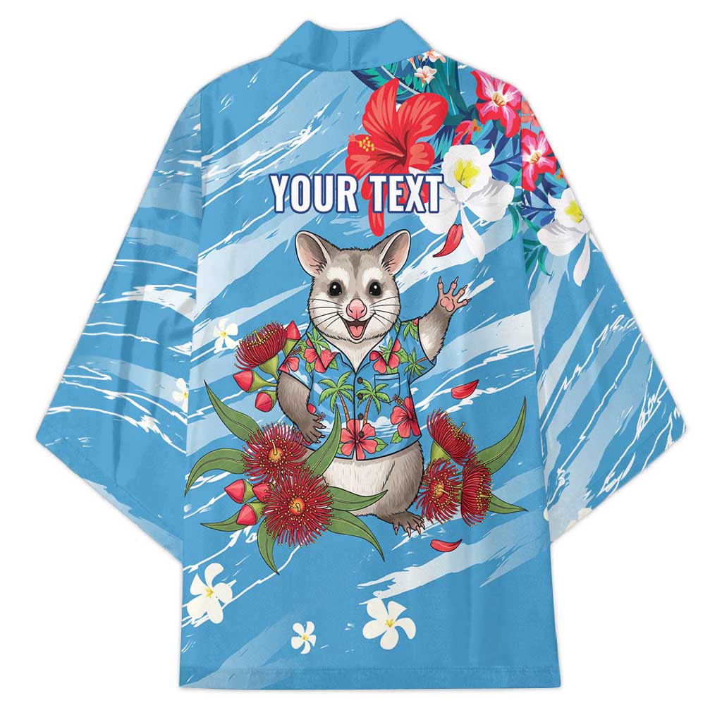 Australian Possum Eucalyptus Blossom Kimono Christmas Vibe - Aussie Hoodie