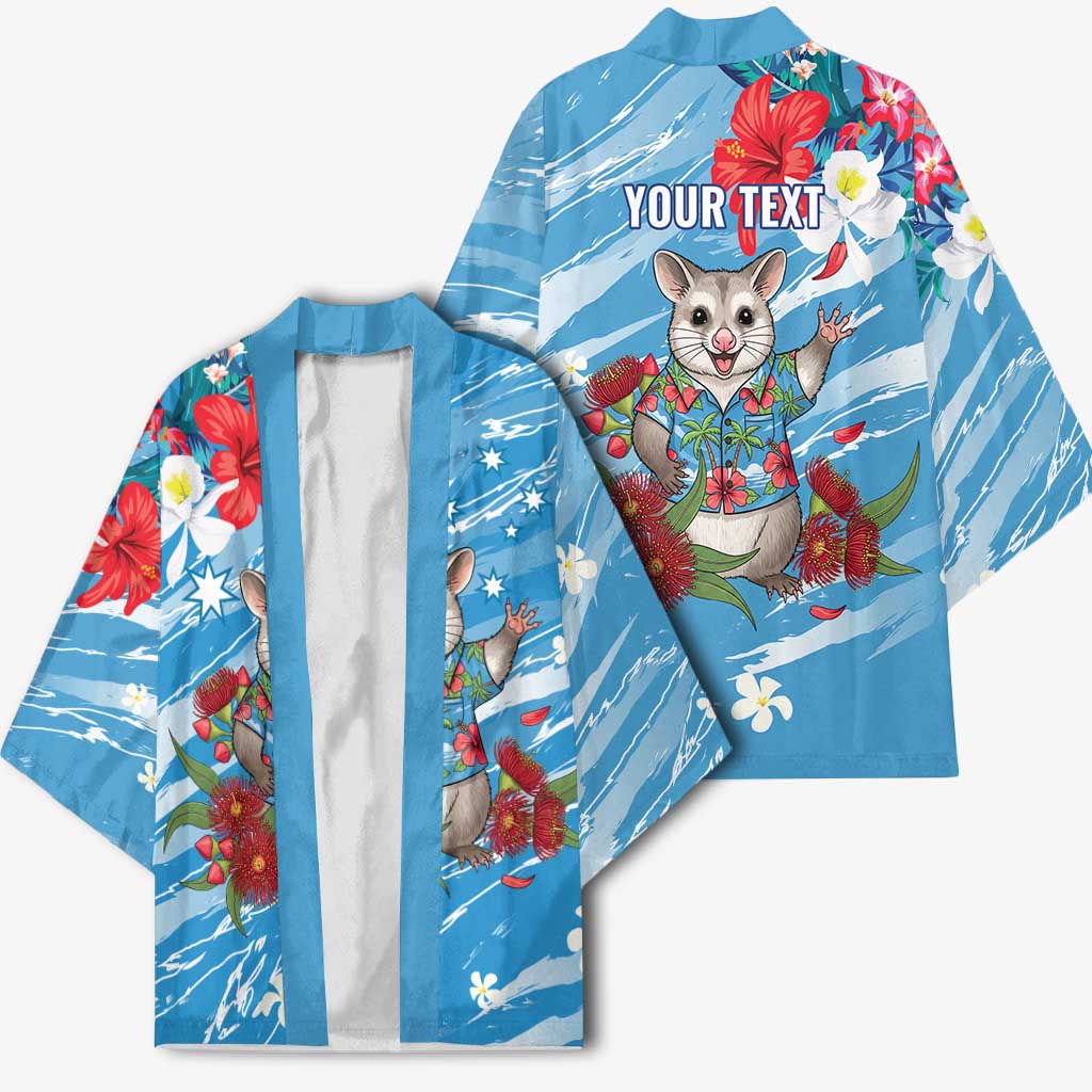 Australian Possum Eucalyptus Blossom Kimono Christmas Vibe - Aussie Hoodie