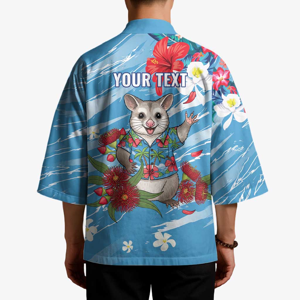 Australian Possum Eucalyptus Blossom Kimono Christmas Vibe - Aussie Hoodie