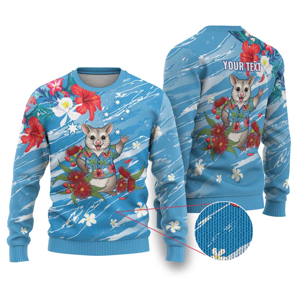Australian Possum Eucalyptus Blossom Ugly Christmas Sweater Christmas Vibe - Aussie Hoodie