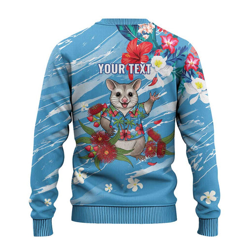 Australian Possum Eucalyptus Blossom Ugly Christmas Sweater Christmas Vibe - Aussie Hoodie
