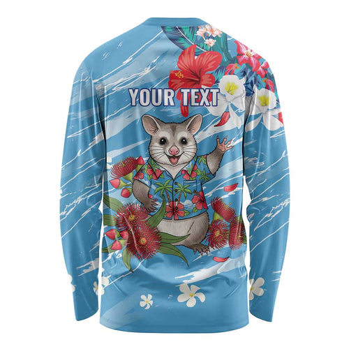 Australian Possum Eucalyptus Blossom Long Sleeve Shirt Christmas Vibe - Aussie Hoodie