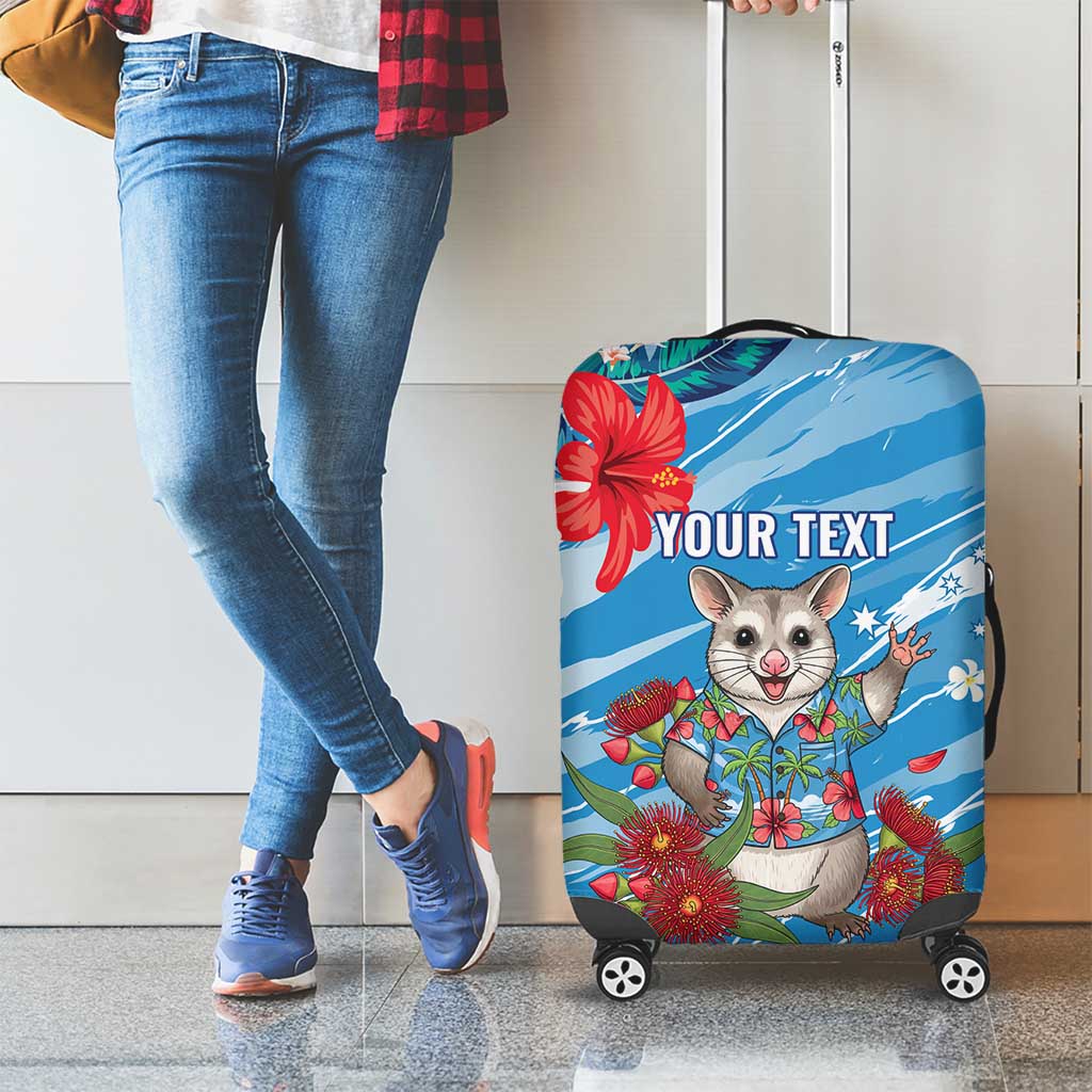 Australian Possum Eucalyptus Blossom Luggage Cover Christmas Vibe - Aussie Hoodie