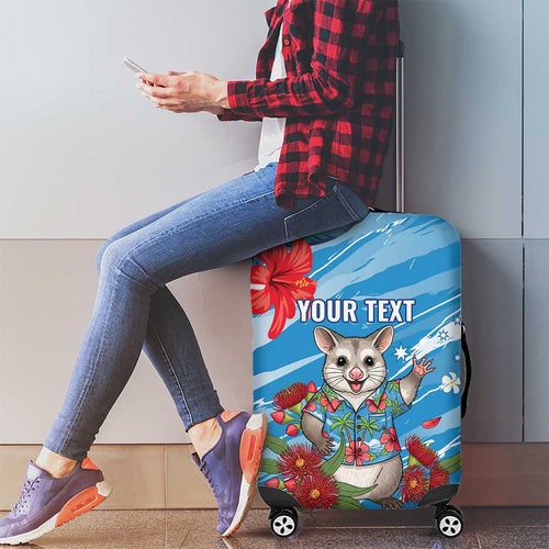 Australian Possum Eucalyptus Blossom Luggage Cover Christmas Vibe - Aussie Hoodie
