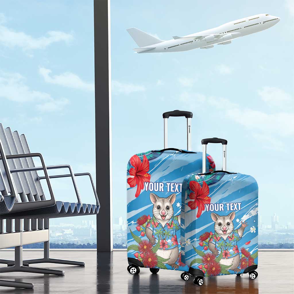 Australian Possum Eucalyptus Blossom Luggage Cover Christmas Vibe - Aussie Hoodie