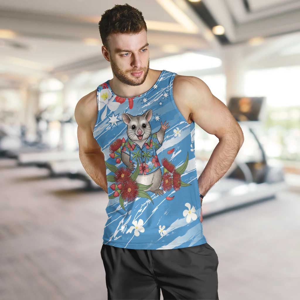 Australian Possum Eucalyptus Blossom Men Tank Top Christmas Vibe - Aussie Hoodie