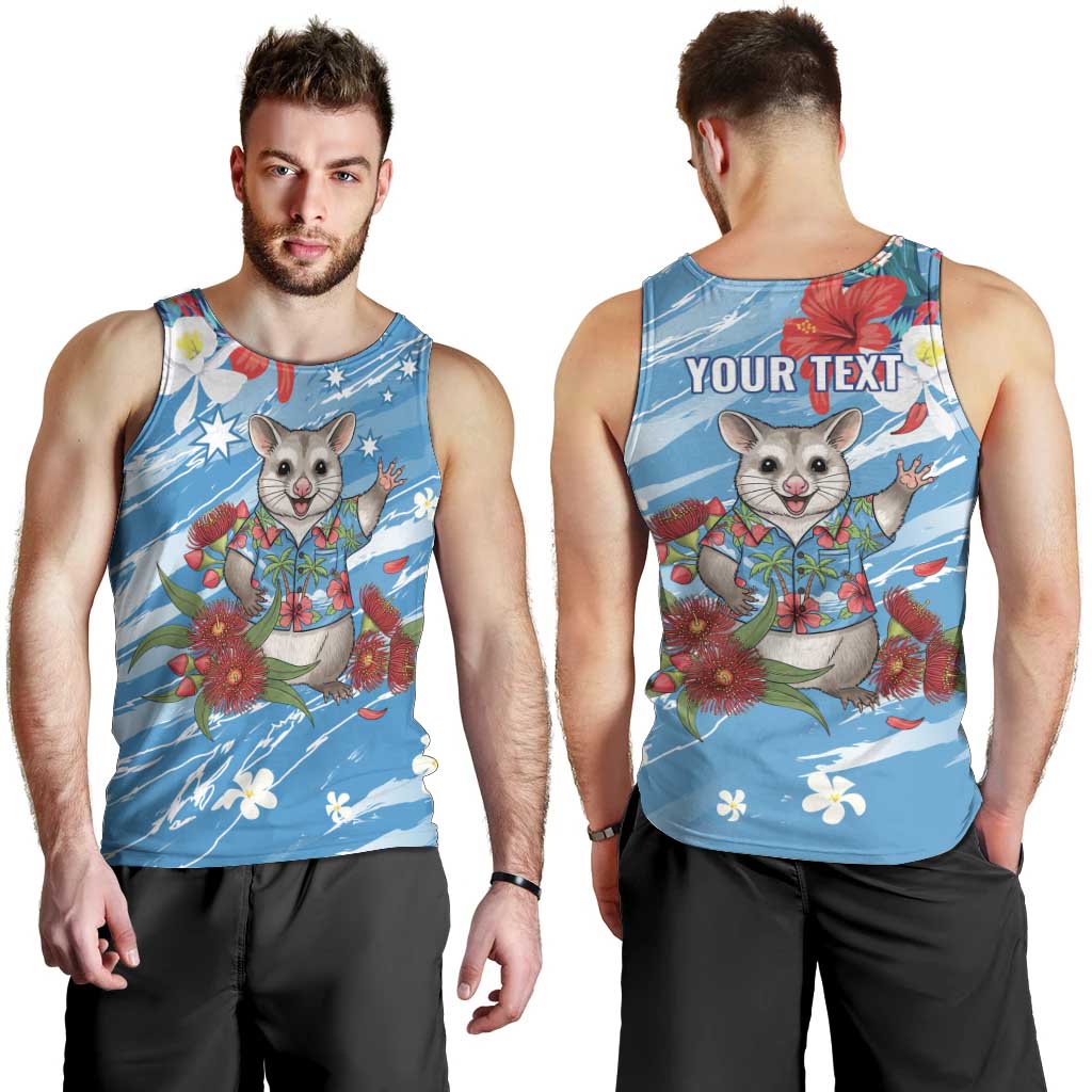 Australian Possum Eucalyptus Blossom Men Tank Top Christmas Vibe - Aussie Hoodie