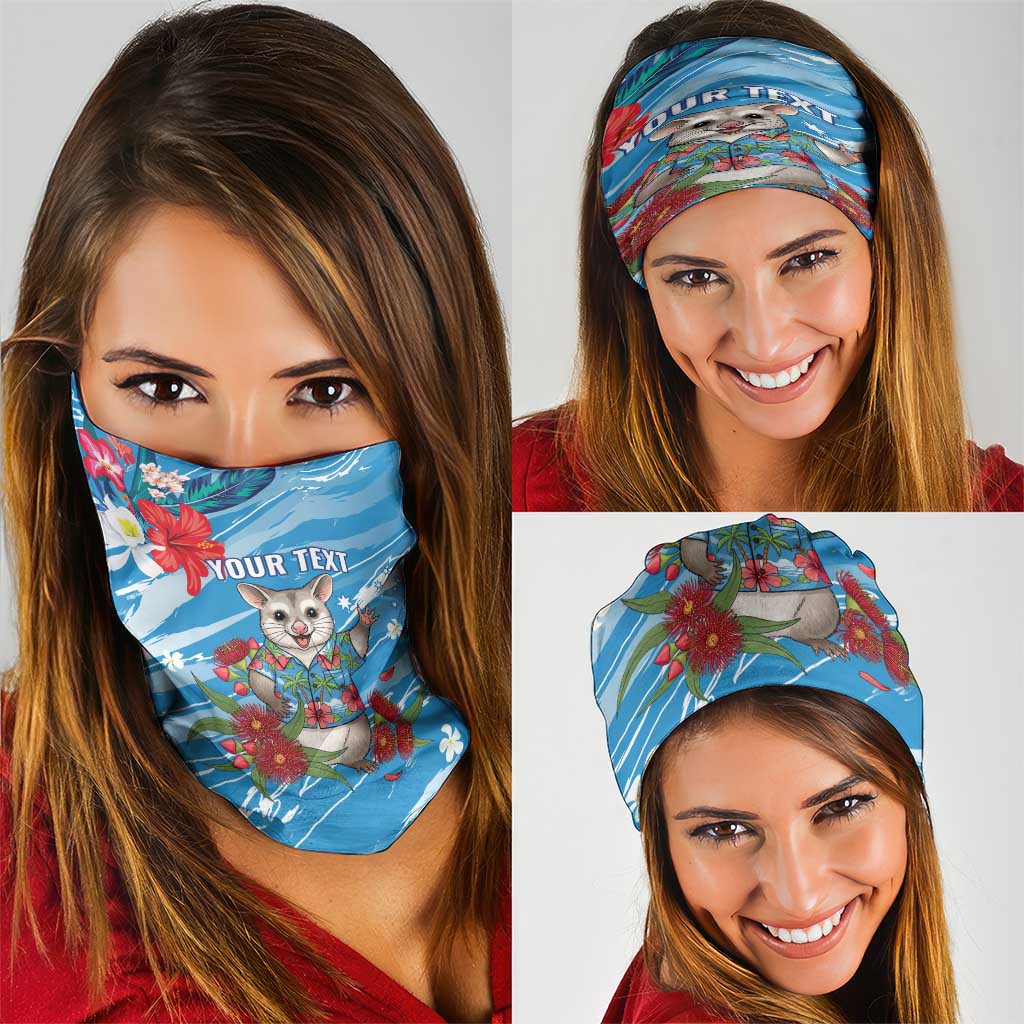 Australian Possum Eucalyptus Blossom Neck Gaiter Christmas Vibe - Aussie Hoodie