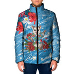 Australian Possum Eucalyptus Blossom Padded Jacket Christmas Vibe - Aussie Hoodie