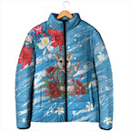 Australian Possum Eucalyptus Blossom Padded Jacket Christmas Vibe - Aussie Hoodie