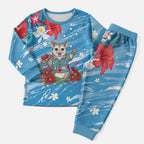 Australian Possum Eucalyptus Blossom Christmas Pajama Set Christmas Vibe - Aussie Hoodie