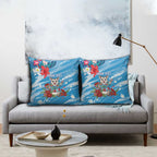 Australian Possum Eucalyptus Blossom Pillow Cover Christmas Vibe - Aussie Hoodie