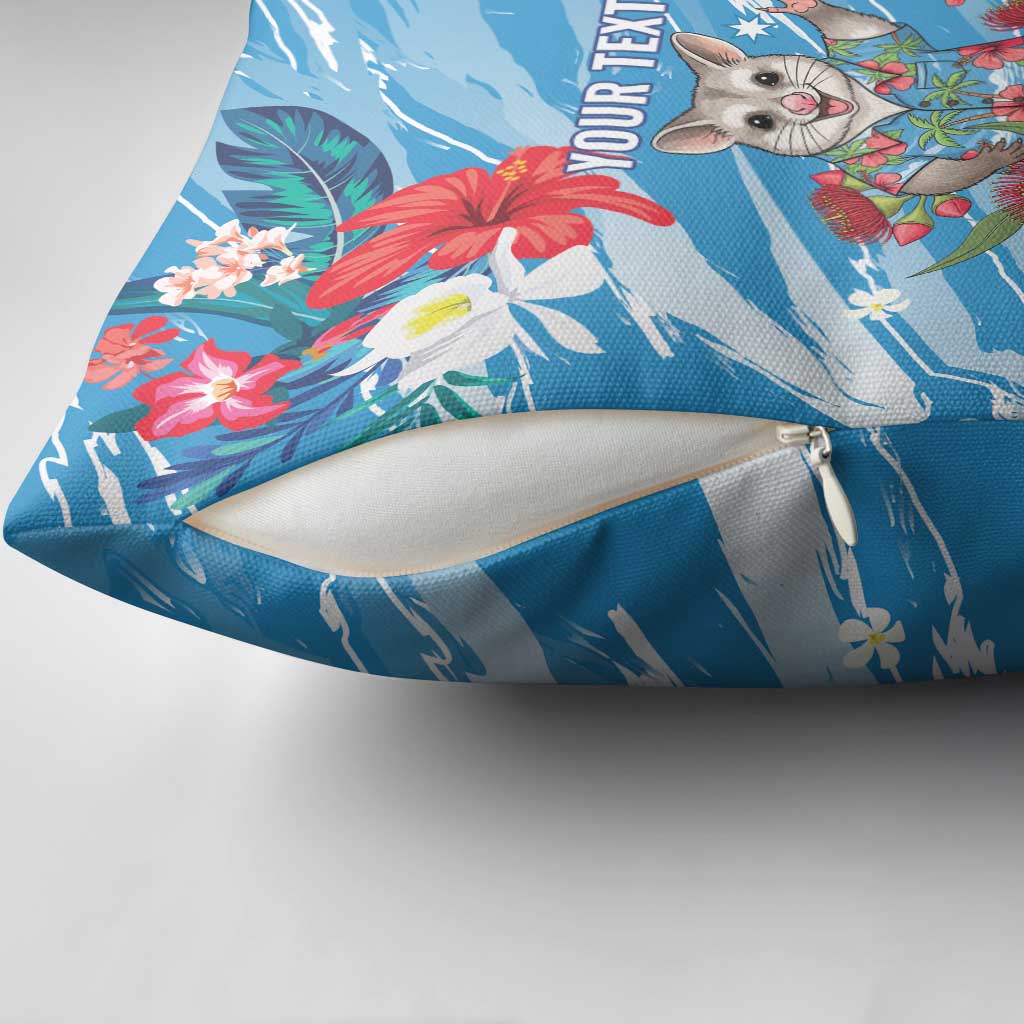 Australian Possum Eucalyptus Blossom Pillow Cover Christmas Vibe - Aussie Hoodie