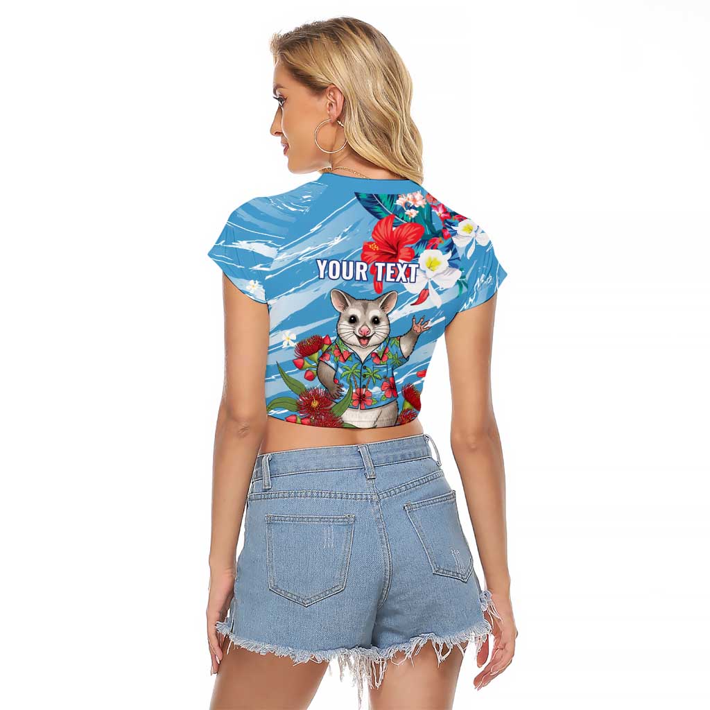 Australian Possum Eucalyptus Blossom Raglan Cropped T Shirt Christmas Vibe - Aussie Hoodie