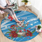 Australian Possum Eucalyptus Blossom Round Carpet Christmas Vibe - Aussie Hoodie