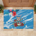 Australian Possum Eucalyptus Blossom Rubber Doormat Christmas Vibe - Aussie Hoodie