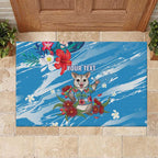 Australian Possum Eucalyptus Blossom Rubber Doormat Christmas Vibe - Aussie Hoodie