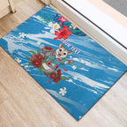 Australian Possum Eucalyptus Blossom Rubber Doormat Christmas Vibe - Aussie Hoodie