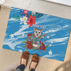 Australian Possum Eucalyptus Blossom Rubber Doormat Christmas Vibe - Aussie Hoodie