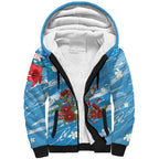 Australian Possum Eucalyptus Blossom Sherpa Hoodie Christmas Vibe - Aussie Hoodie