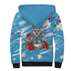 Australian Possum Eucalyptus Blossom Sherpa Hoodie Christmas Vibe - Aussie Hoodie