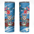Australian Possum Eucalyptus Blossom Skinny Tumbler Christmas Vibe - Aussie Hoodie