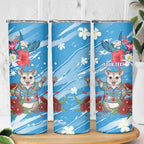 Australian Possum Eucalyptus Blossom Skinny Tumbler Christmas Vibe - Aussie Hoodie