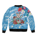 Australian Possum Eucalyptus Blossom Sleeve Zip Bomber Jacket Christmas Vibe - Aussie Hoodie