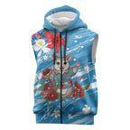 Australian Possum Eucalyptus Blossom Sleeveless Zip Hoodie Christmas Vibe LT9