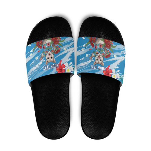 Australian Possum Eucalyptus Blossom Slide Sandals Christmas Vibe - Aussie Hoodie