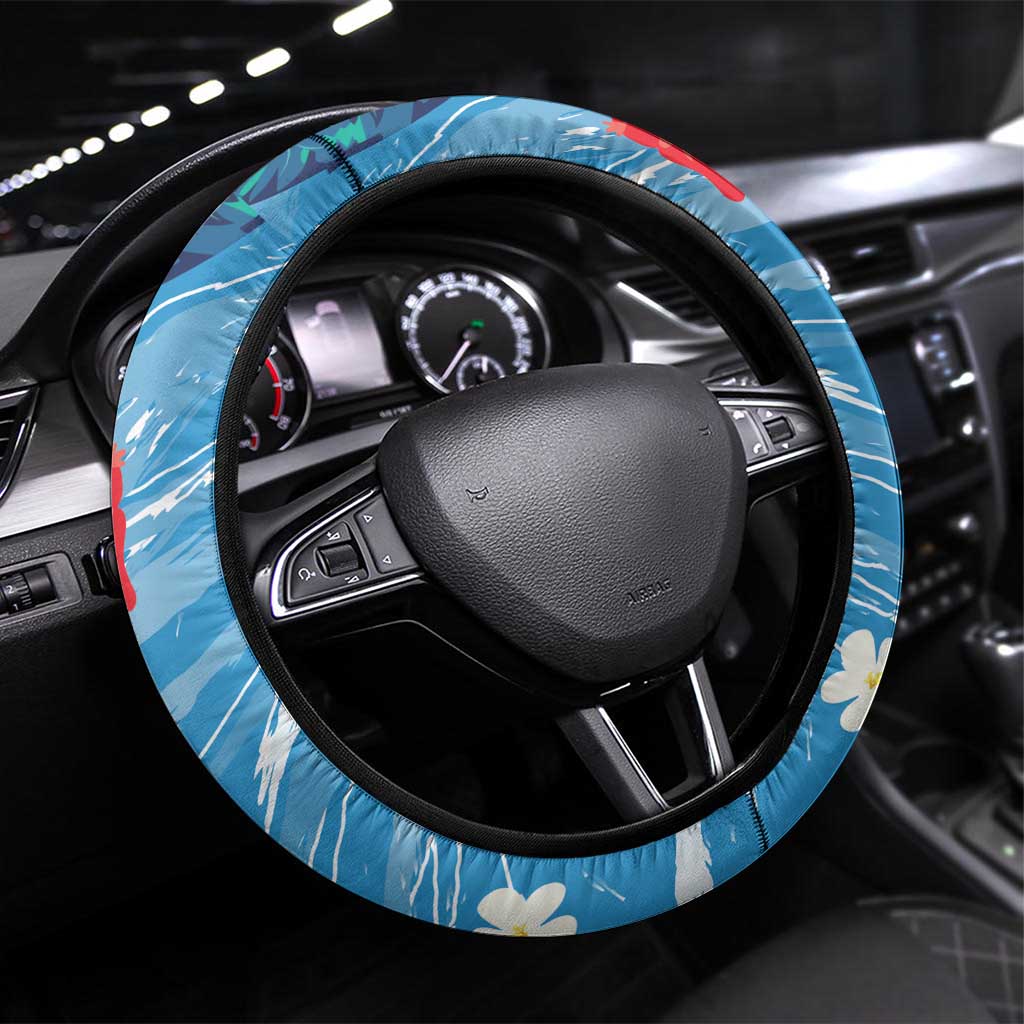 Australian Possum Eucalyptus Blossom Steering Wheel Cover Christmas Vibe - Aussie Hoodie