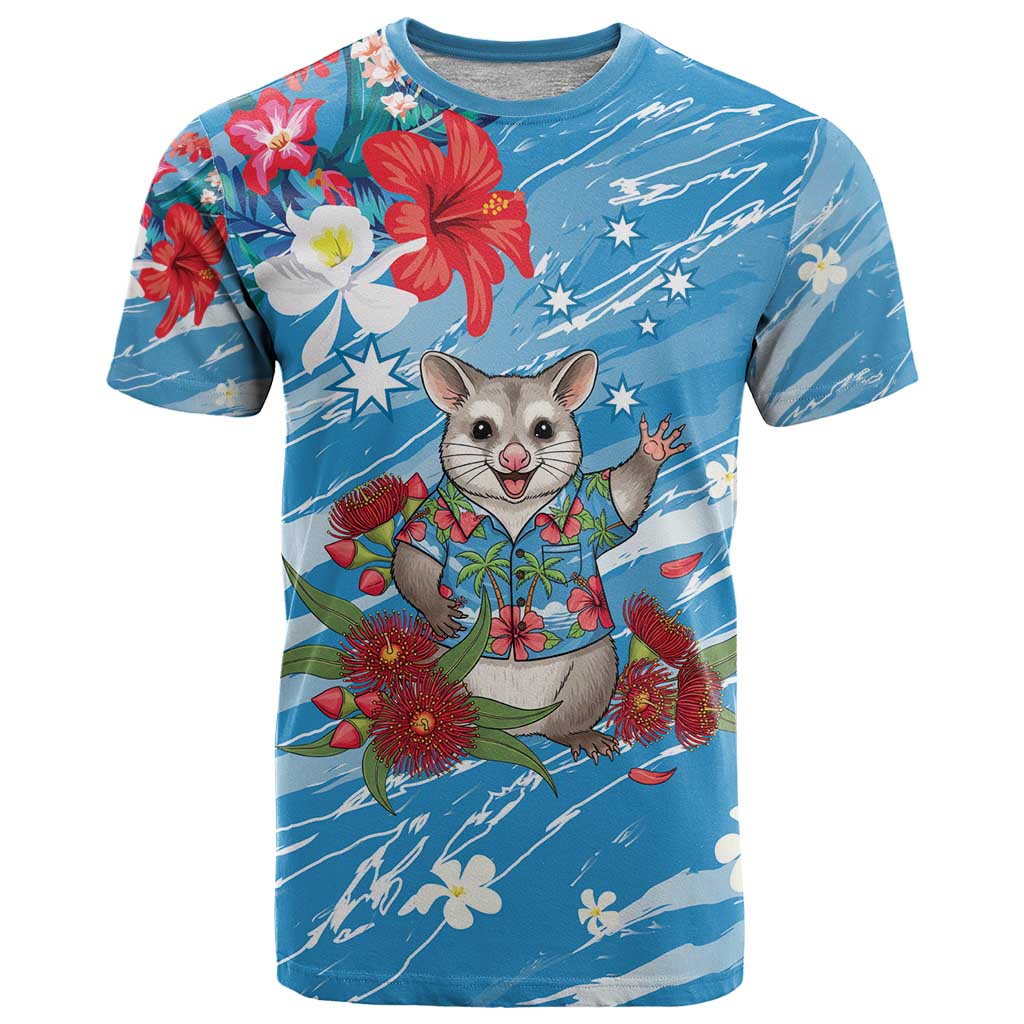 Australian Possum Eucalyptus Blossom T Shirt Christmas Vibe - Aussie Hoodie
