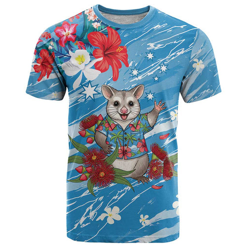 Australian Possum Eucalyptus Blossom T Shirt Christmas Vibe - Aussie Hoodie
