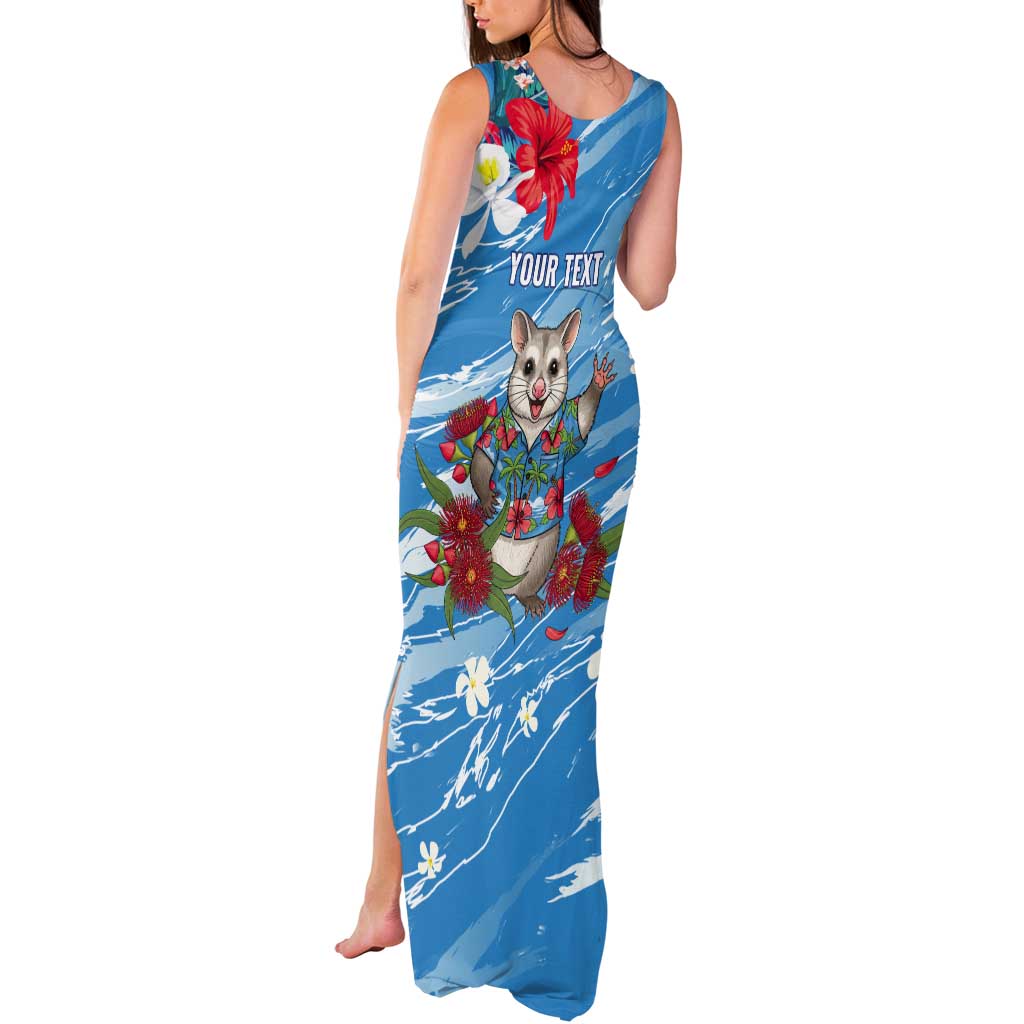 Australian Possum Eucalyptus Blossom Tank Maxi Dress Christmas Vibe - Aussie Hoodie
