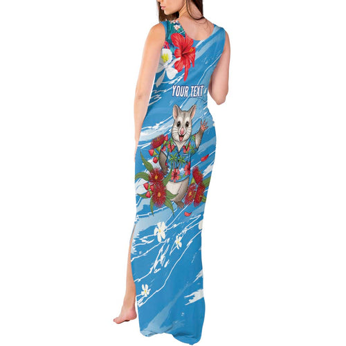 Australian Possum Eucalyptus Blossom Tank Maxi Dress Christmas Vibe - Aussie Hoodie