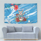 Australian Possum Eucalyptus Blossom Tapestry Christmas Vibe - Aussie Hoodie