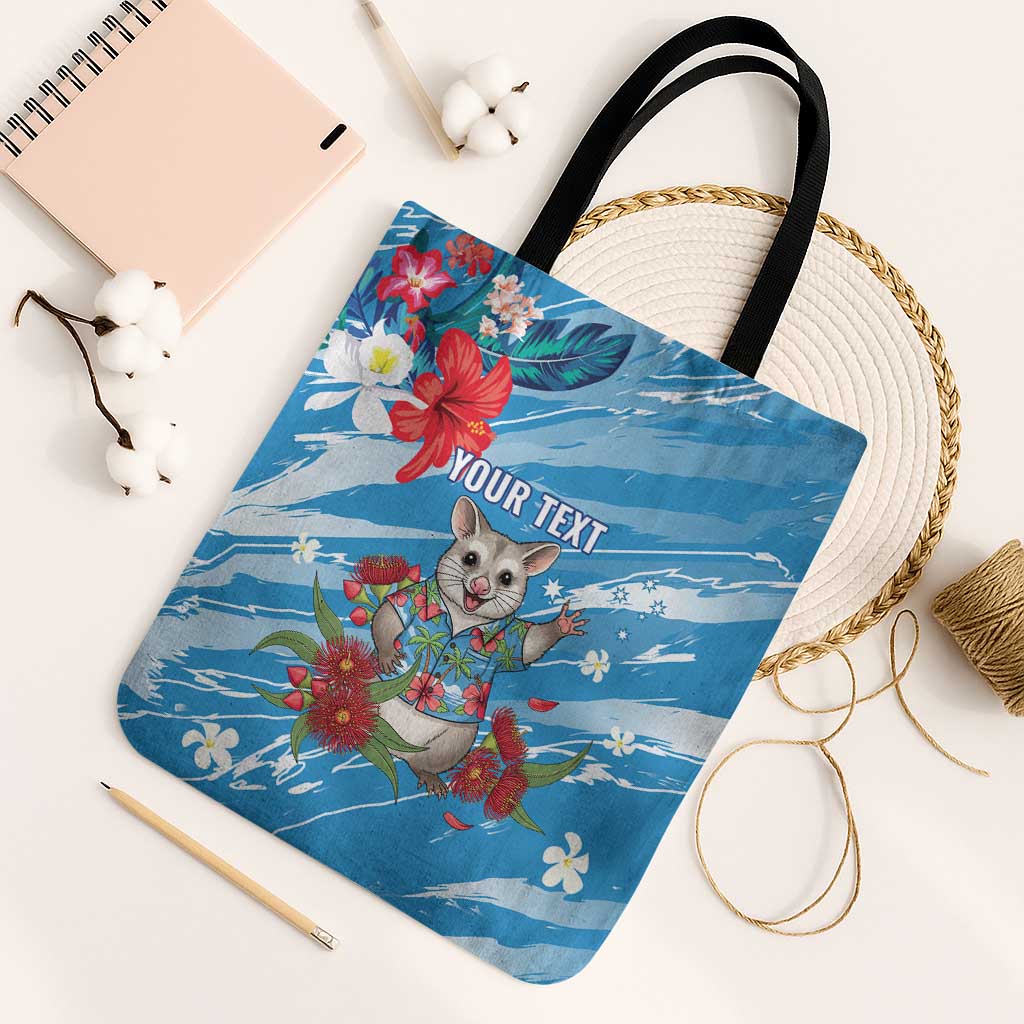Australian Possum Eucalyptus Blossom Tote Bag Christmas Vibe - Aussie Hoodie