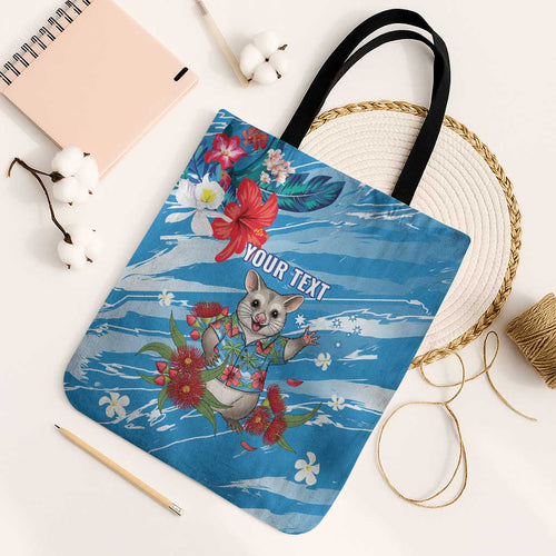 Australian Possum Eucalyptus Blossom Tote Bag Christmas Vibe - Aussie Hoodie