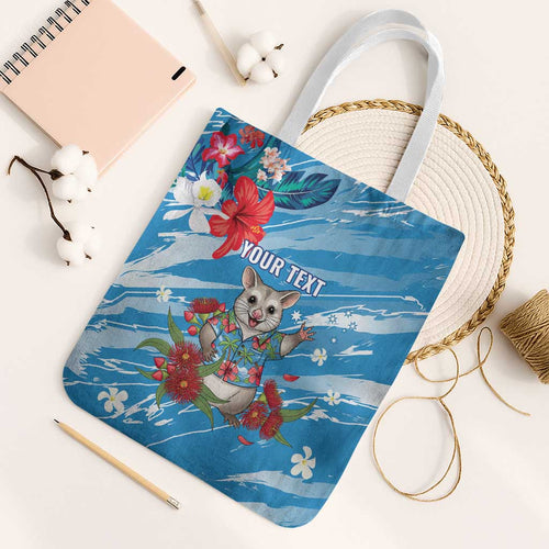 Australian Possum Eucalyptus Blossom Tote Bag Christmas Vibe - Aussie Hoodie