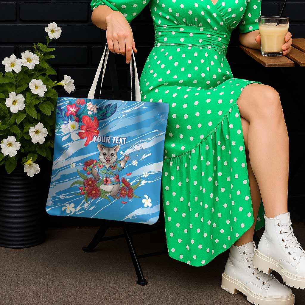 Australian Possum Eucalyptus Blossom Tote Bag Christmas Vibe - Aussie Hoodie