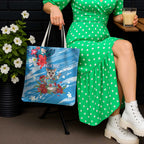 Australian Possum Eucalyptus Blossom Tote Bag Christmas Vibe - Aussie Hoodie